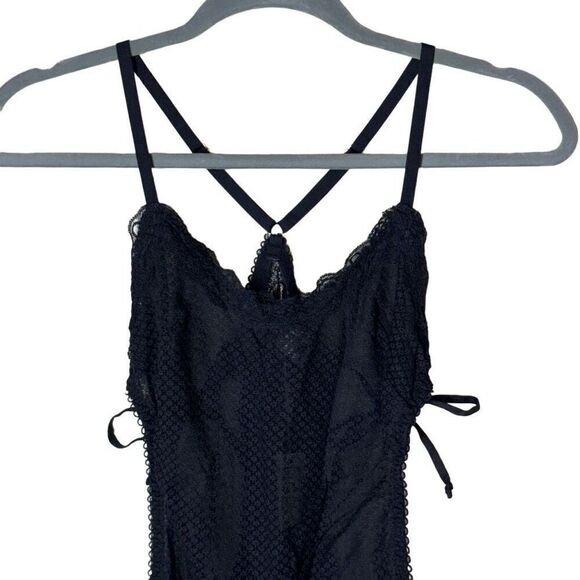 We Are HAH x REVOLVE High Tied Bodysuit in Noir Mesh NWT S - Picture 11 of 11